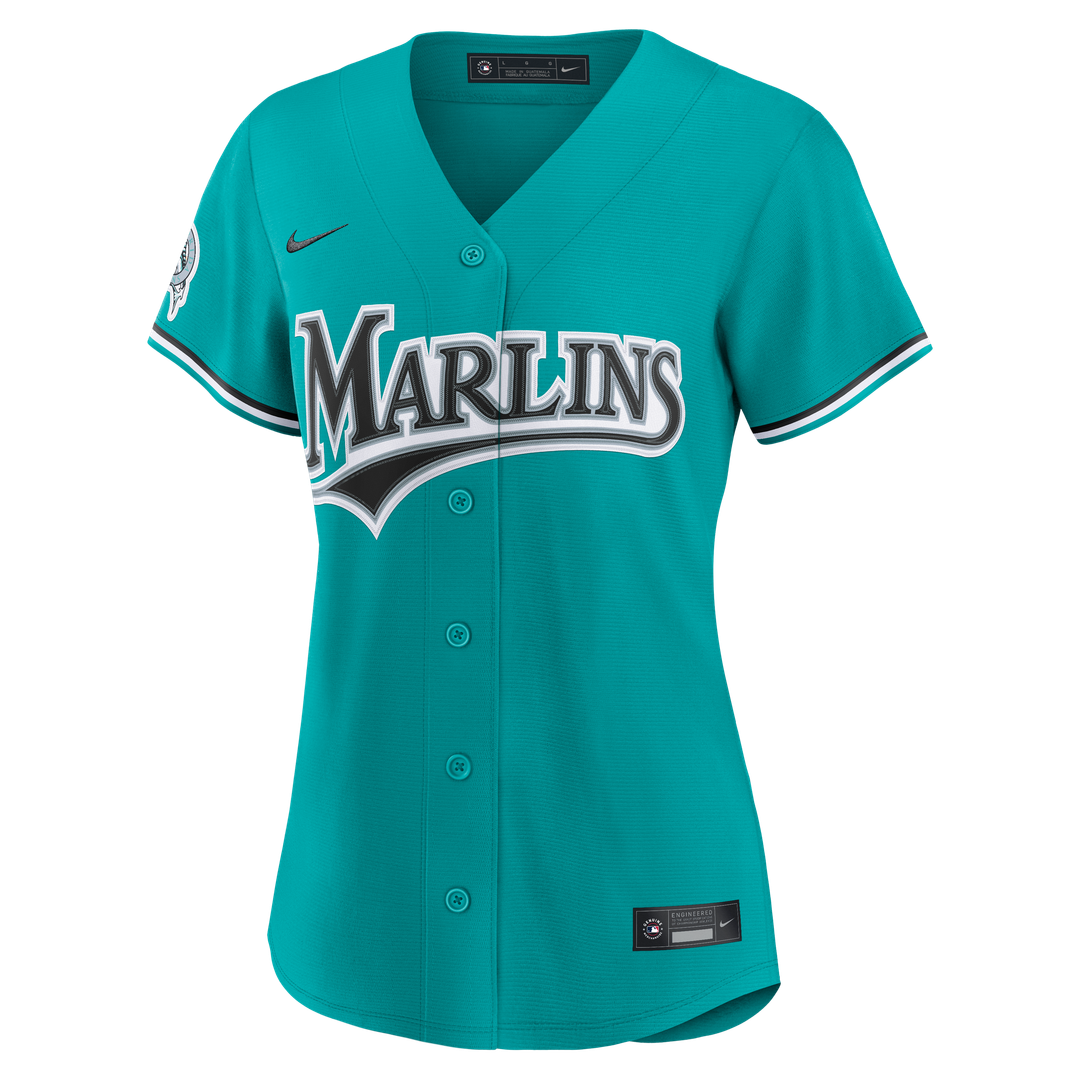 Miami Marlins Nike Women's Alternate Stadium Jersey - Teal | MLB Fan Gear