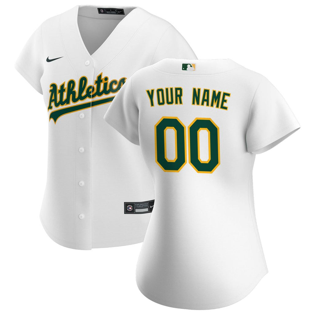 Athletics Nike Women's Home Replica Custom Jersey - White | MLB Fan Gear