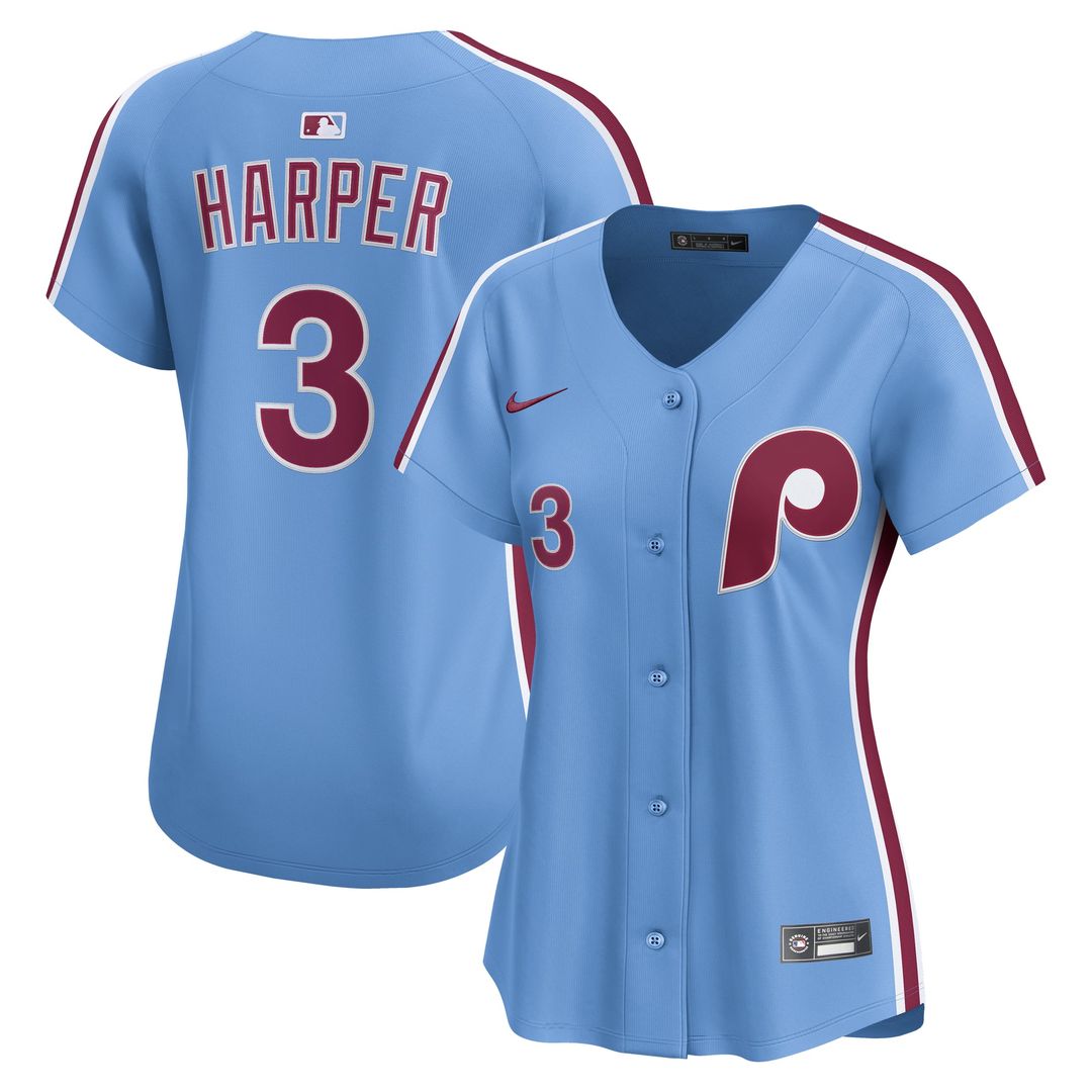 Bryce Harper Philadelphia Phillies Nike Women's Alternate Limited Player Jersey - Light Blue | MLB Fan Gear