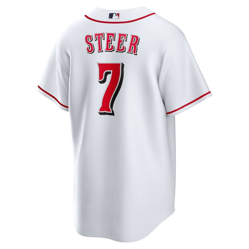 Spencer Steer Cincinnati Reds Nike Home Replica Jersey - White | MLB Fan Gear