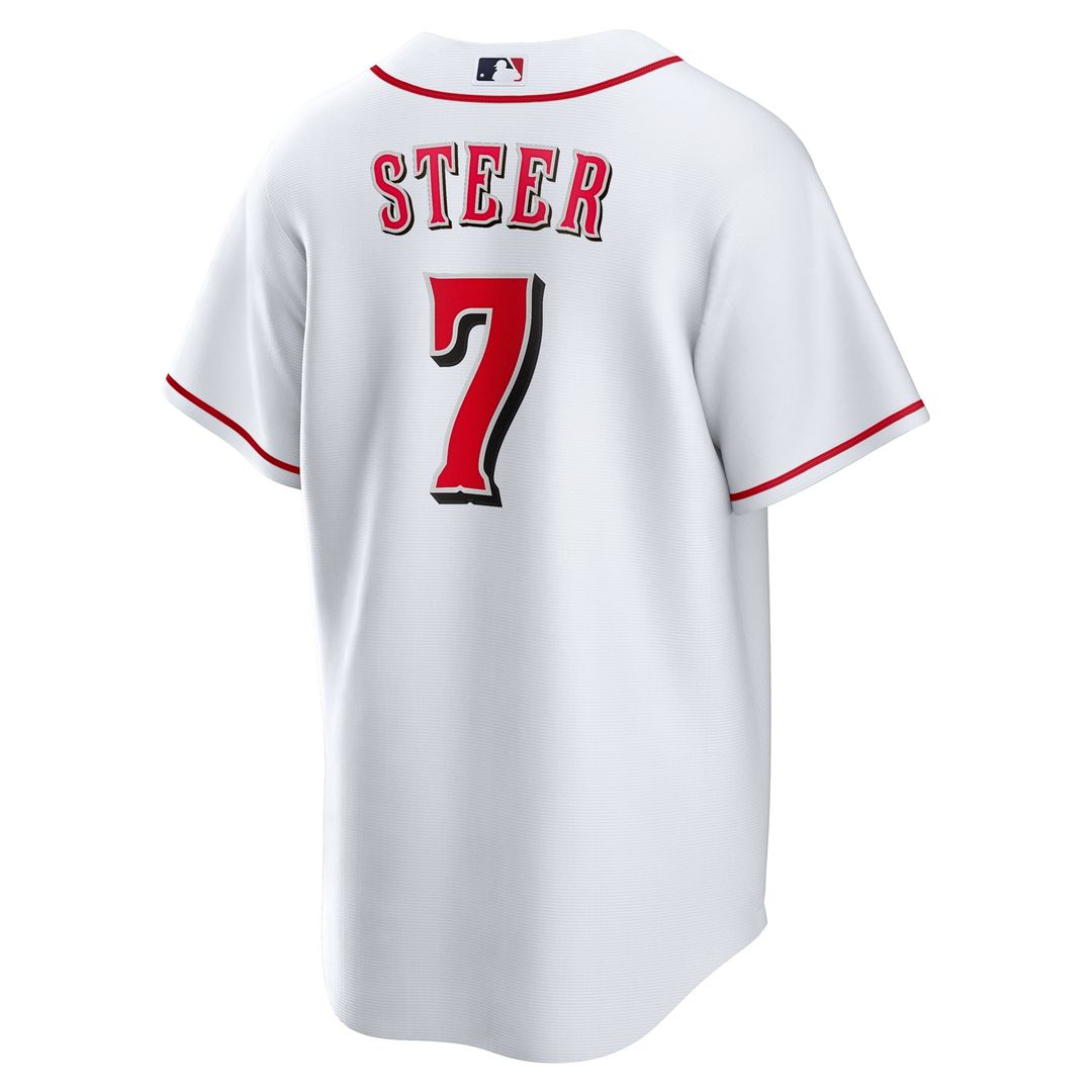 Spencer Steer Cincinnati Reds Nike Home Replica Jersey - White | MLB Fan Gear