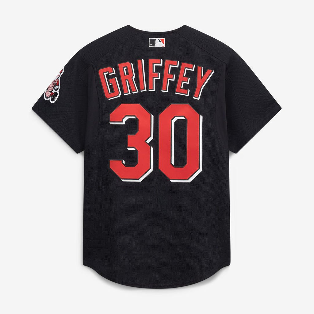 Ken Griffey Jr. Cincinnati Reds Mitchell & Ness Cooperstown Collection Authentic Mesh Batting Practice Jersey - Black | MLB Fan Gear