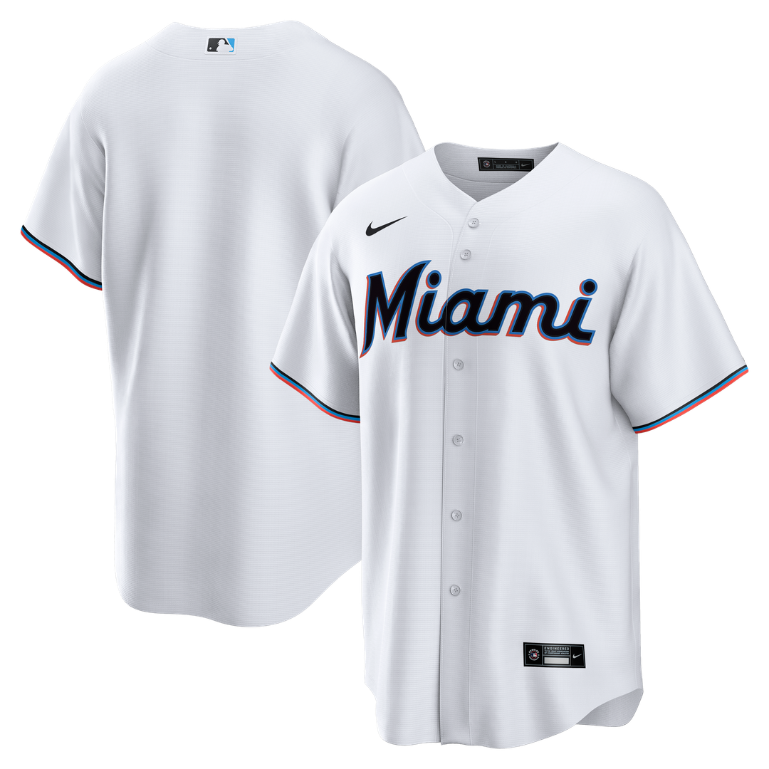 Miami Marlins Nike Home Big & Tall Replica Jersey - White | MLB Fan Gear