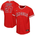 Mike Trout Los Angeles Angels Nike Youth Alternate Replica Jersey - Red | MLB Fan Gear