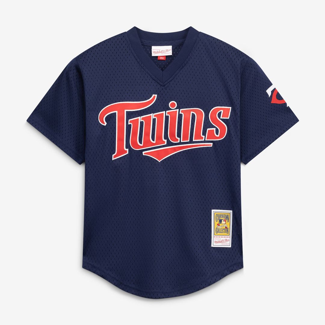 David Ortiz Minnesota Twins Mitchell & Ness Youth Cooperstown Collection Mesh Batting Practice Jersey - Navy | MLB Fan Gear