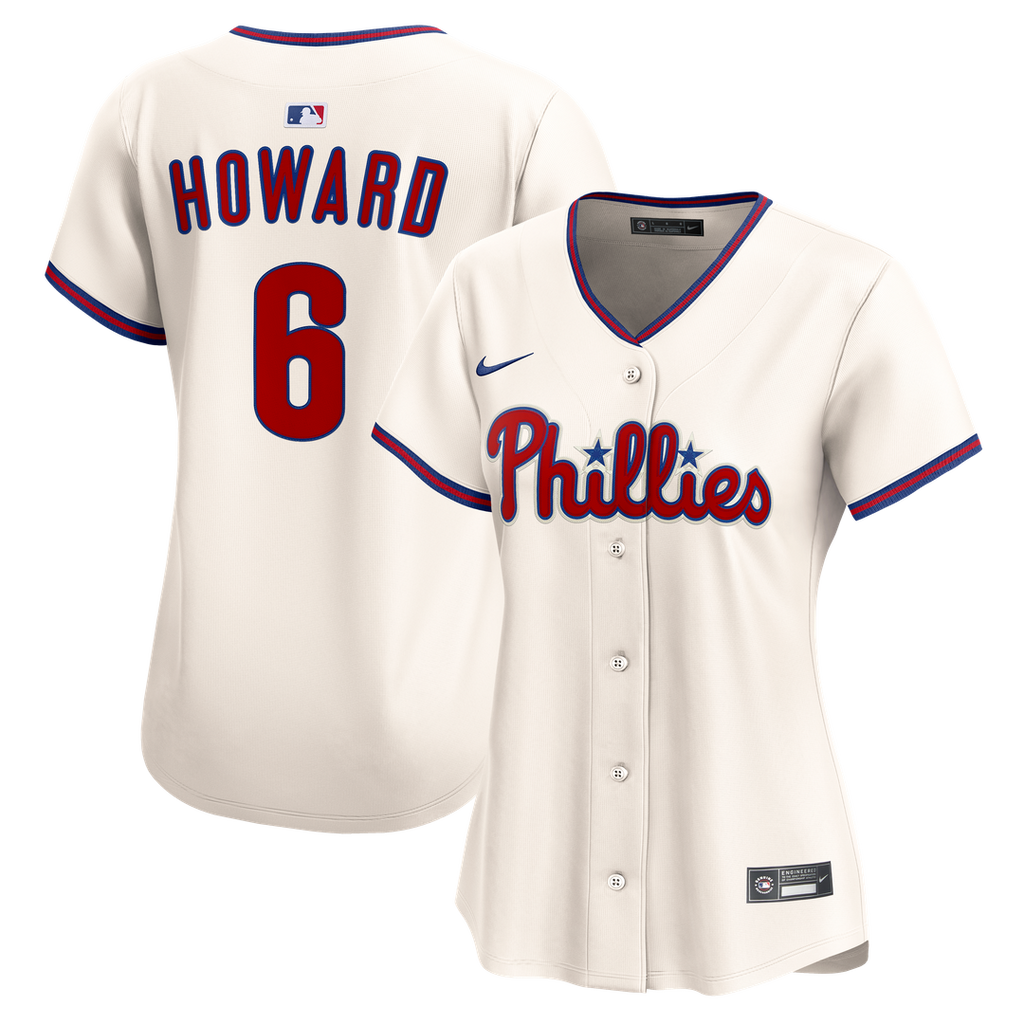 Ryan Howard Philadelphia Phillies Nike Women's Alternate 2 Limited Jersey – Cream | MLB Fan Gear