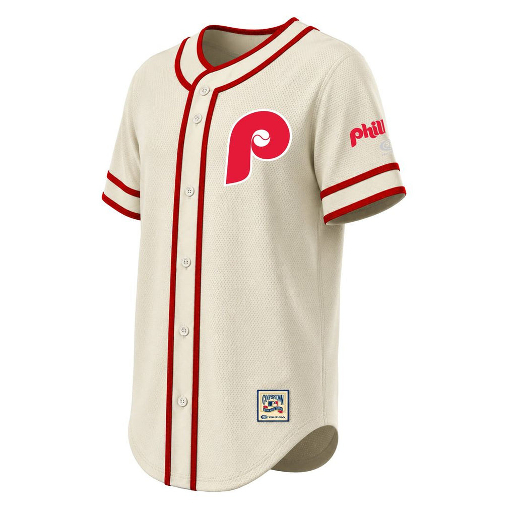 Philadelphia Phillies Stitches Throwback Fashion Jersey - Natural | MLB Fan Gear