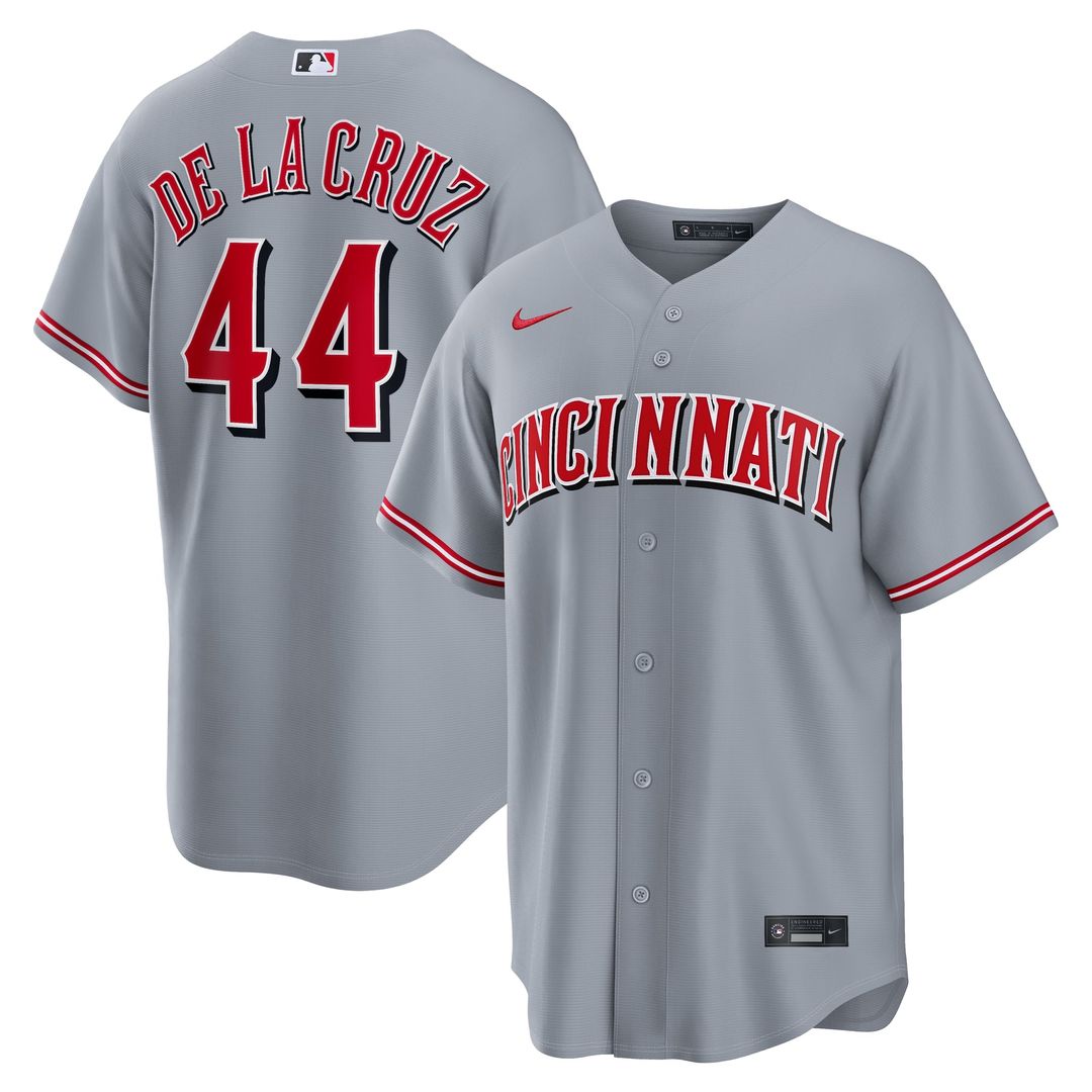 Elly De La Cruz Cincinnati Reds Nike Road Replica Jersey - Gray | MLB Fan Gear