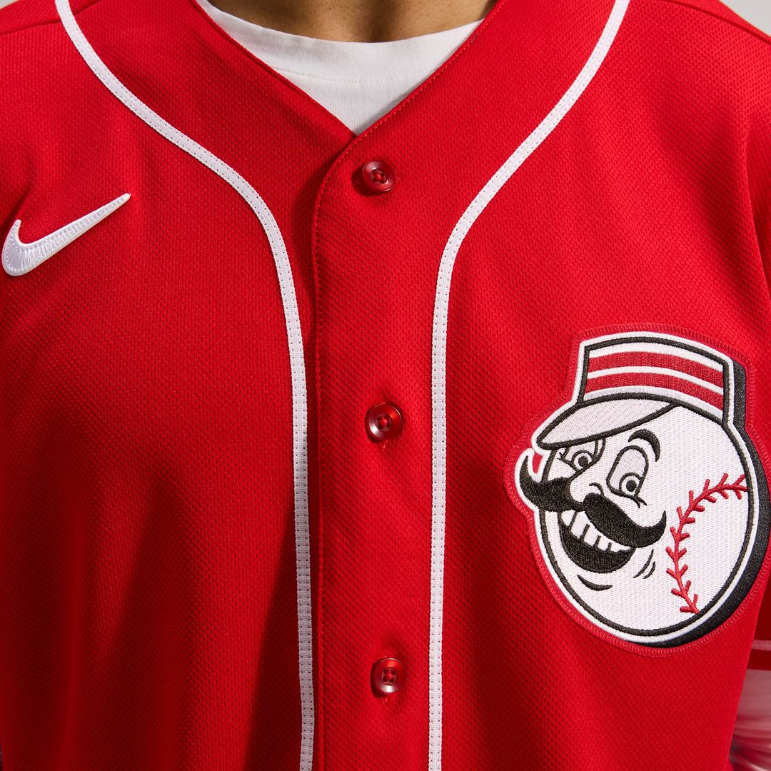 Cincinnati Reds Nike Alternate Authentic Team Logo Jersey - Scarlet | MLB Fan Gear
