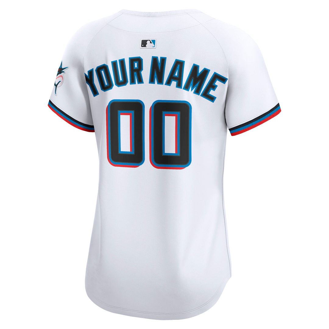 Miami Marlins Nike Women's Home Limited Custom Jersey - White | MLB Fan Gear