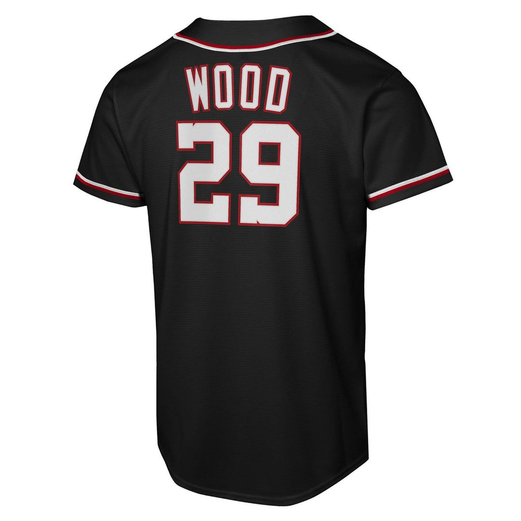 James Wood Washington Nationals Nike Youth Fashion Replica Player Jersey - Black | MLB Fan Gear
