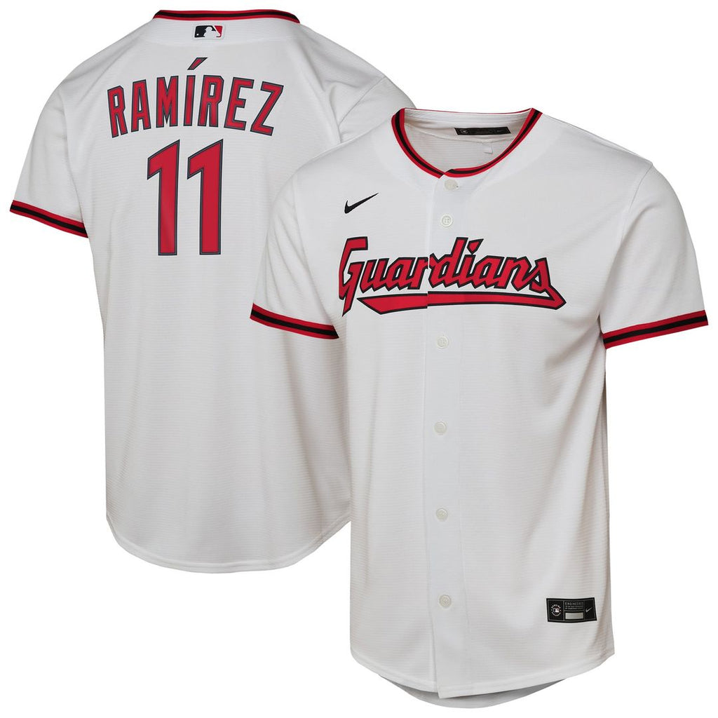José Ramírez Cleveland Guardians Nike Youth Home Replica Player Jersey - White | MLB Fan Gear
