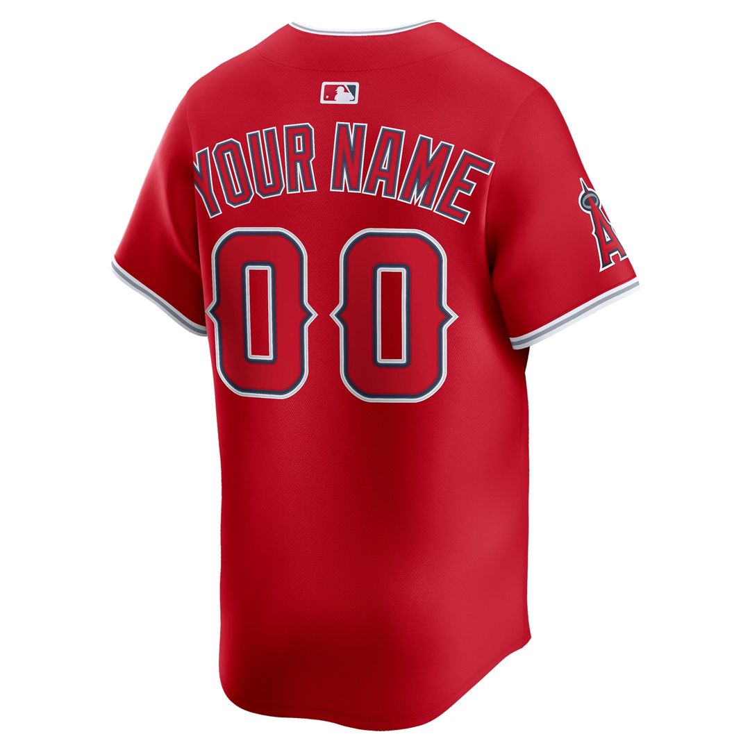 Los Angeles Angels Nike Alternate Limited Custom Jersey - Red | MLB Fan Gear
