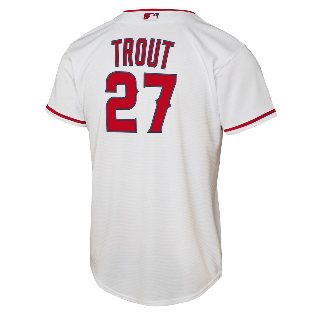 Mike Trout Los Angeles Angels Nike Youth Home Replica Player Jersey - White | MLB Fan Gear