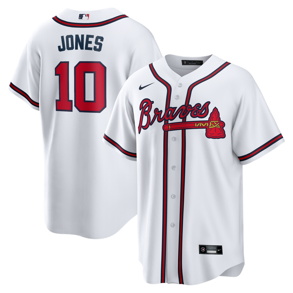 Chipper Jones Atlanta Braves Nike Home Retired Player Replica Jersey - White | MLB Fan Gear