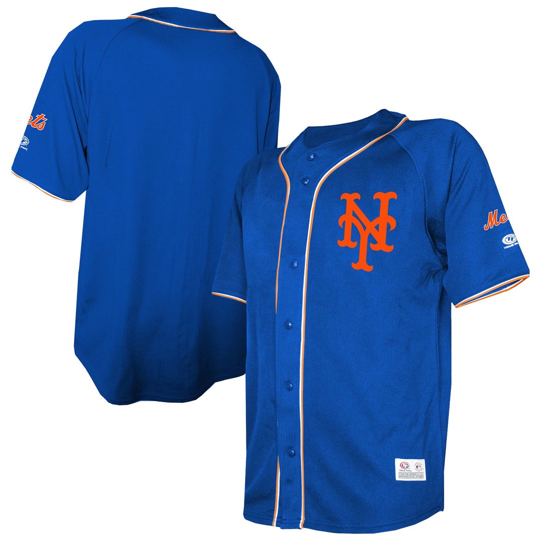 New York Mets Stitches Team Color Full-Button Fashion Jersey - Royal | MLB Fan Gear