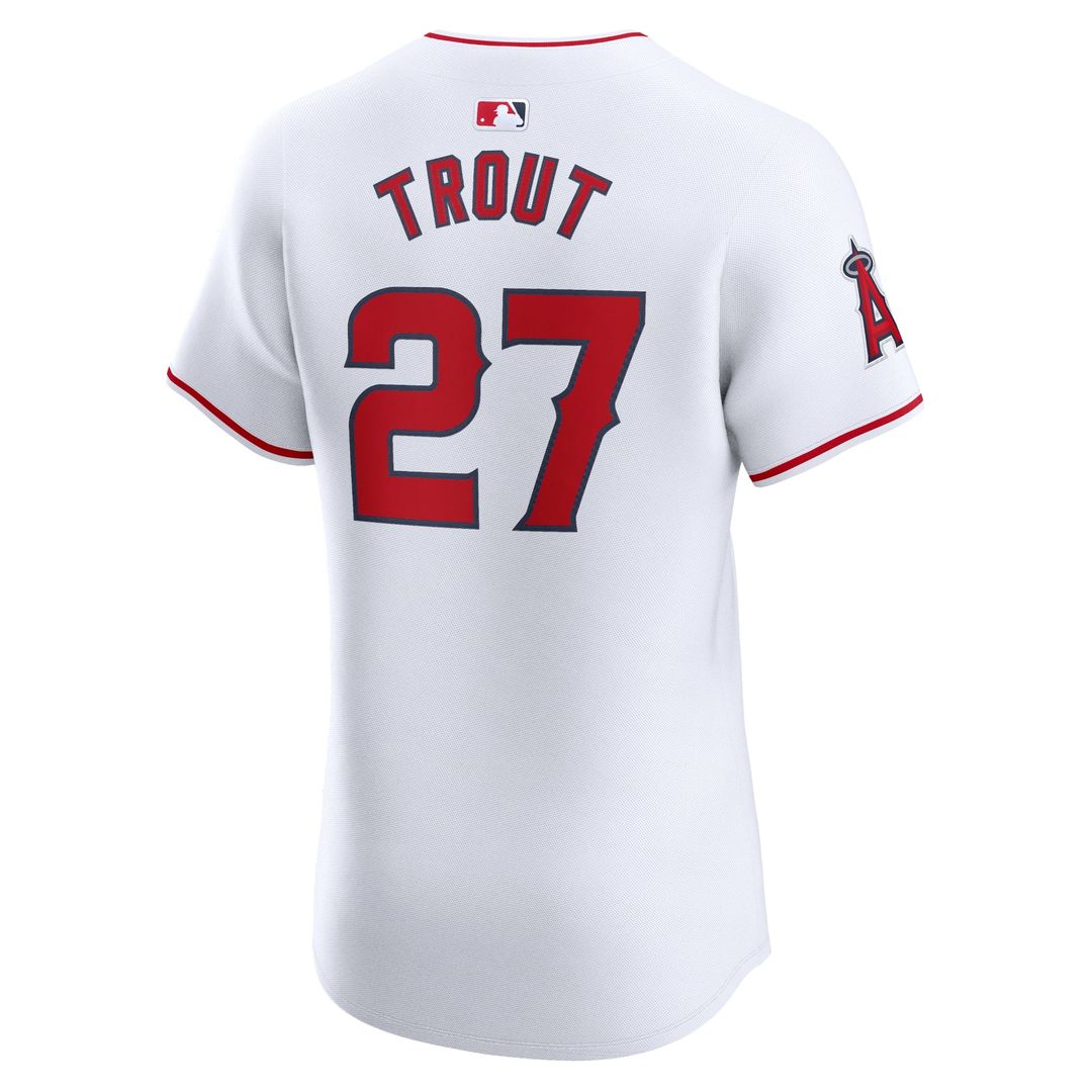 Mike Trout Los Angeles Angels Nike Home Elite Player Jersey - White | MLB Fan Gear