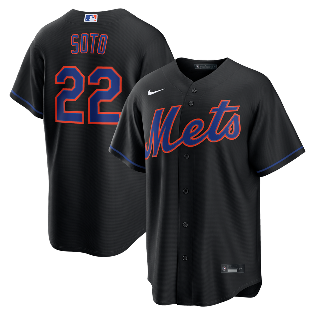 Juan Soto New York Mets Nike Alternate Replica Jersey - Black | MLB Fan Gear
