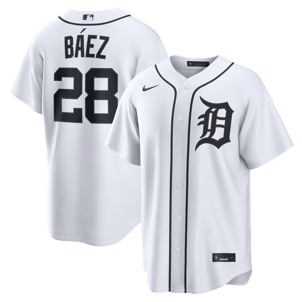 Javier Báez Detroit Tigers Nike Home Replica Jersey - White | MLB Fan Gear