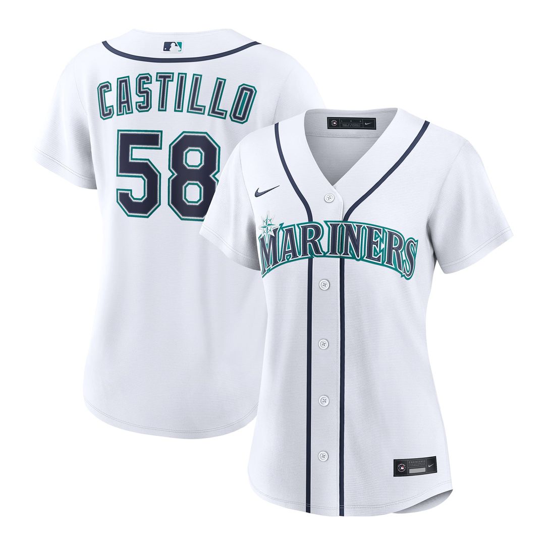 Luis Castillo Seattle Mariners Nike Women's Home Replica Jersey - White | MLB Fan Gear