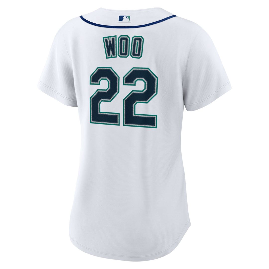 Bryan Woo Seattle Mariners Nike Women's Home Replica Jersey - White | MLB Fan Gear
