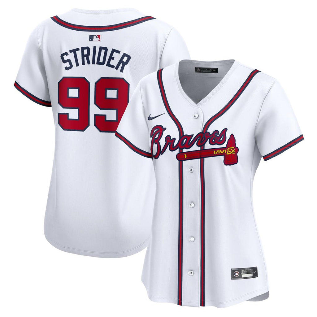 Spencer Strider Atlanta Braves Nike Women's Home Limited Player Jersey - White | MLB Fan Gear