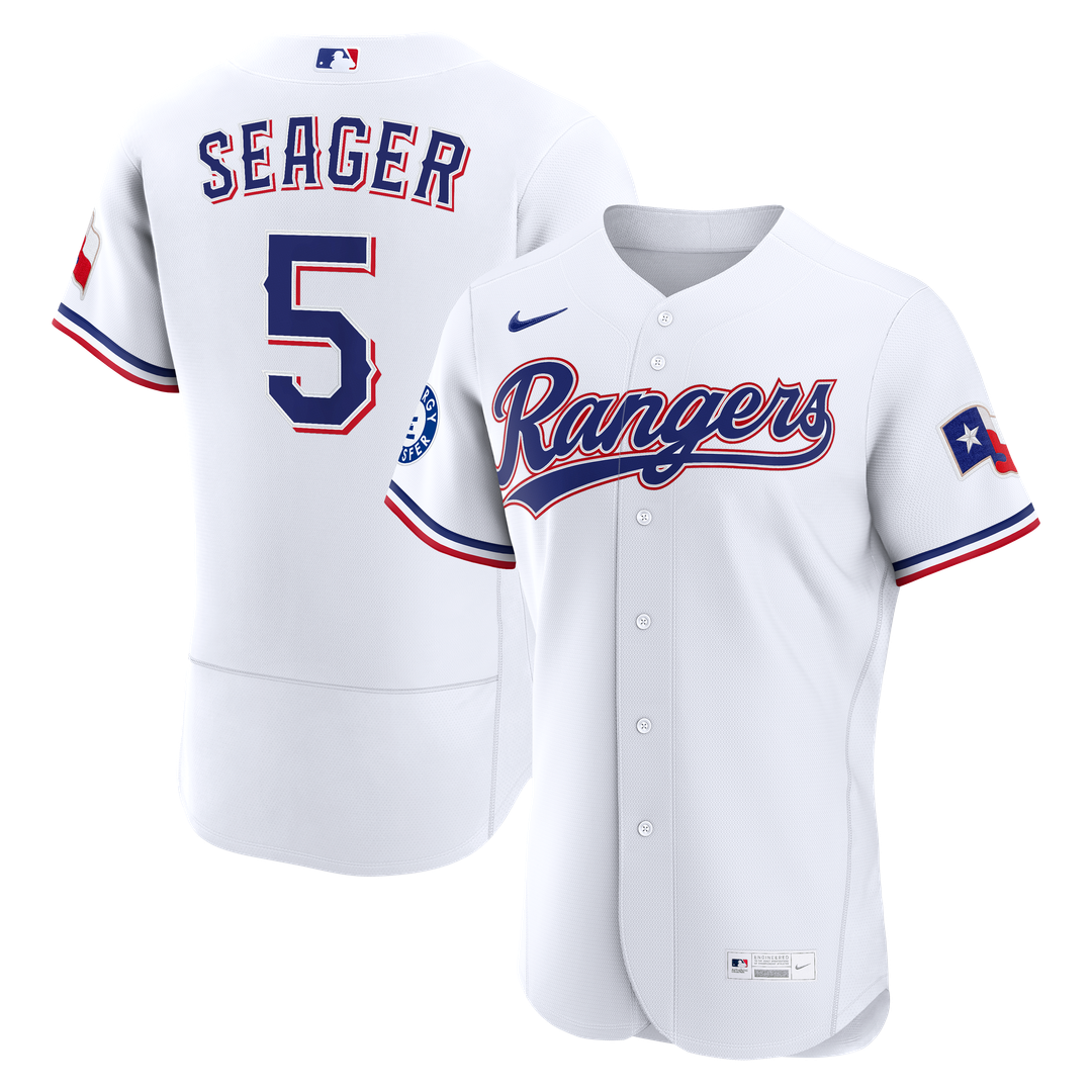 Corey Seager Texas Rangers Nike Home Authentic Sponsor Patch Jersey - White | MLB Fan Gear