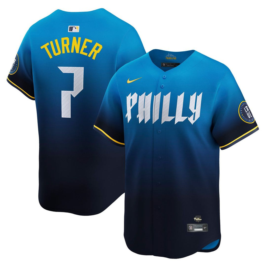 Trea Turner Philadelphia Phillies Nike City Connect Limited Jersey - Blue | MLB Fan Gear