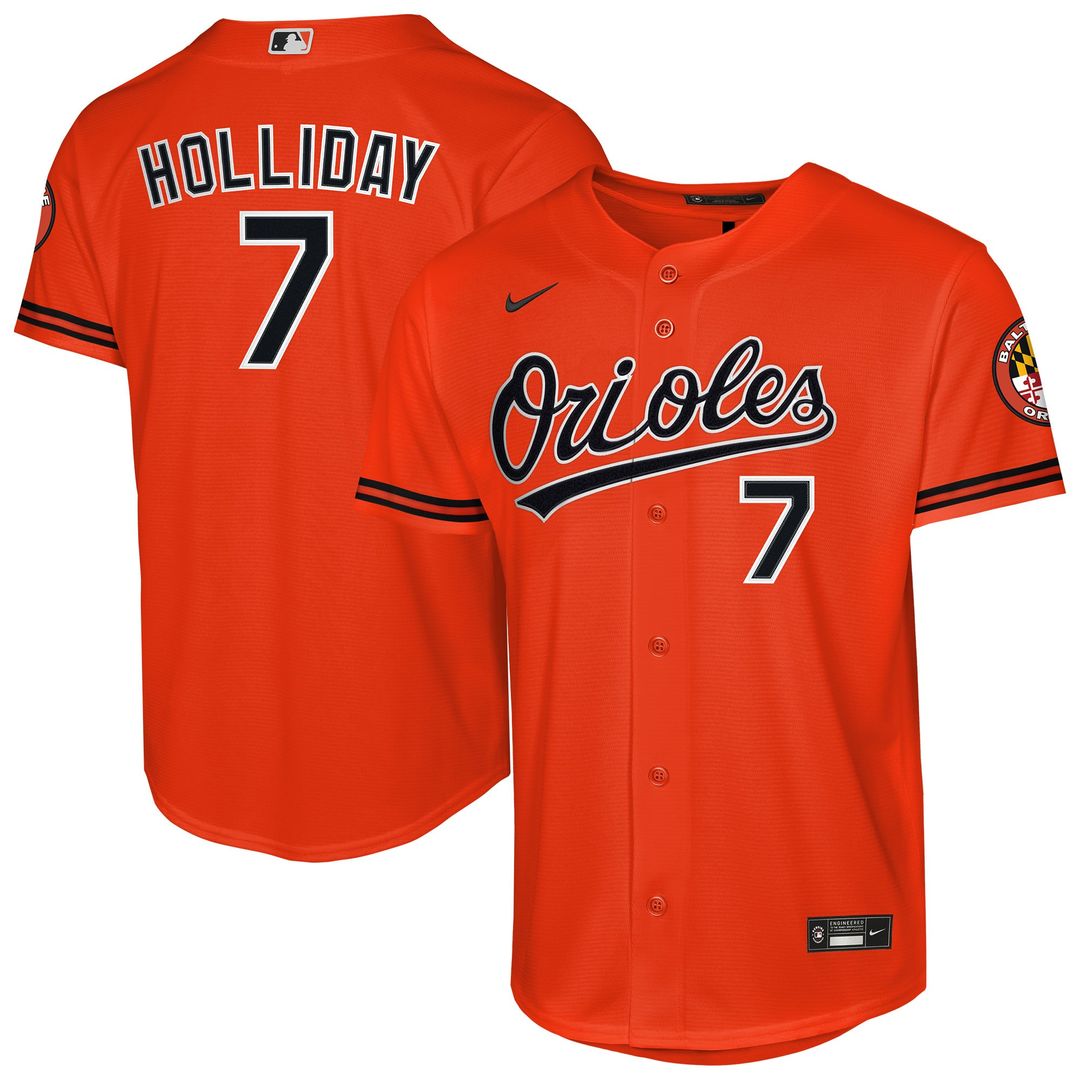 Jackson Holliday Baltimore Orioles Nike Youth Alternate 2 Stadium Player Jersey - Orange | MLB Fan Gear