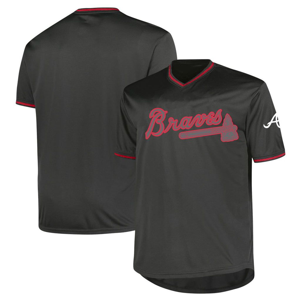 Atlanta Braves Profile Big & Tall Pop Fashion Jersey - Charcoal | MLB Fan Gear