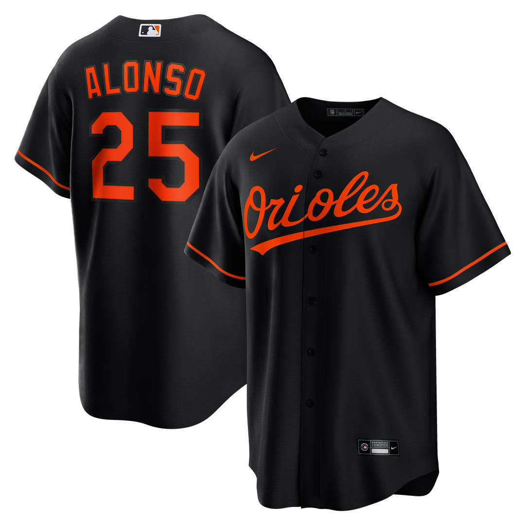 Pete Alonso Baltimore Orioles Nike Alternate Replica Jersey - Black | MLB Fan Gear