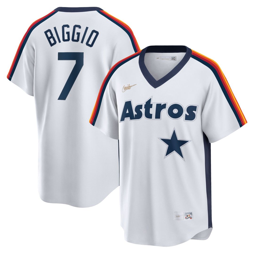 Craig Biggio Houston Astros Nike Home Cooperstown Collection Logo Player Jersey - White | MLB Fan Gear