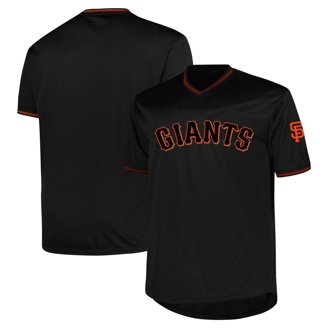 San Francisco Giants Profile Big & Tall Pop Fashion Jersey - Black | MLB Fan Gear