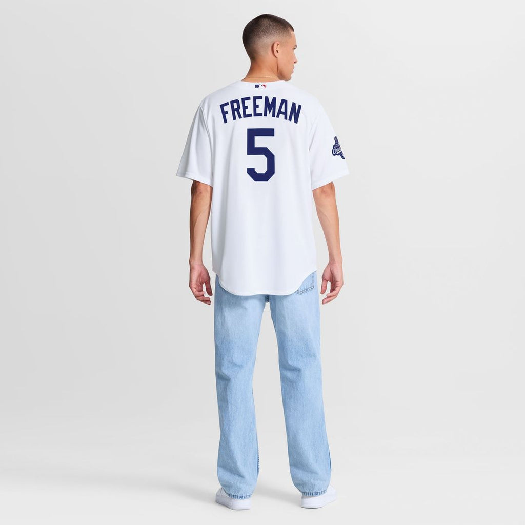 Freddie Freeman Los Angeles Dodgers Nike Home 2025 World Series Champions Replica Jersey - White | MLB Fan Gear