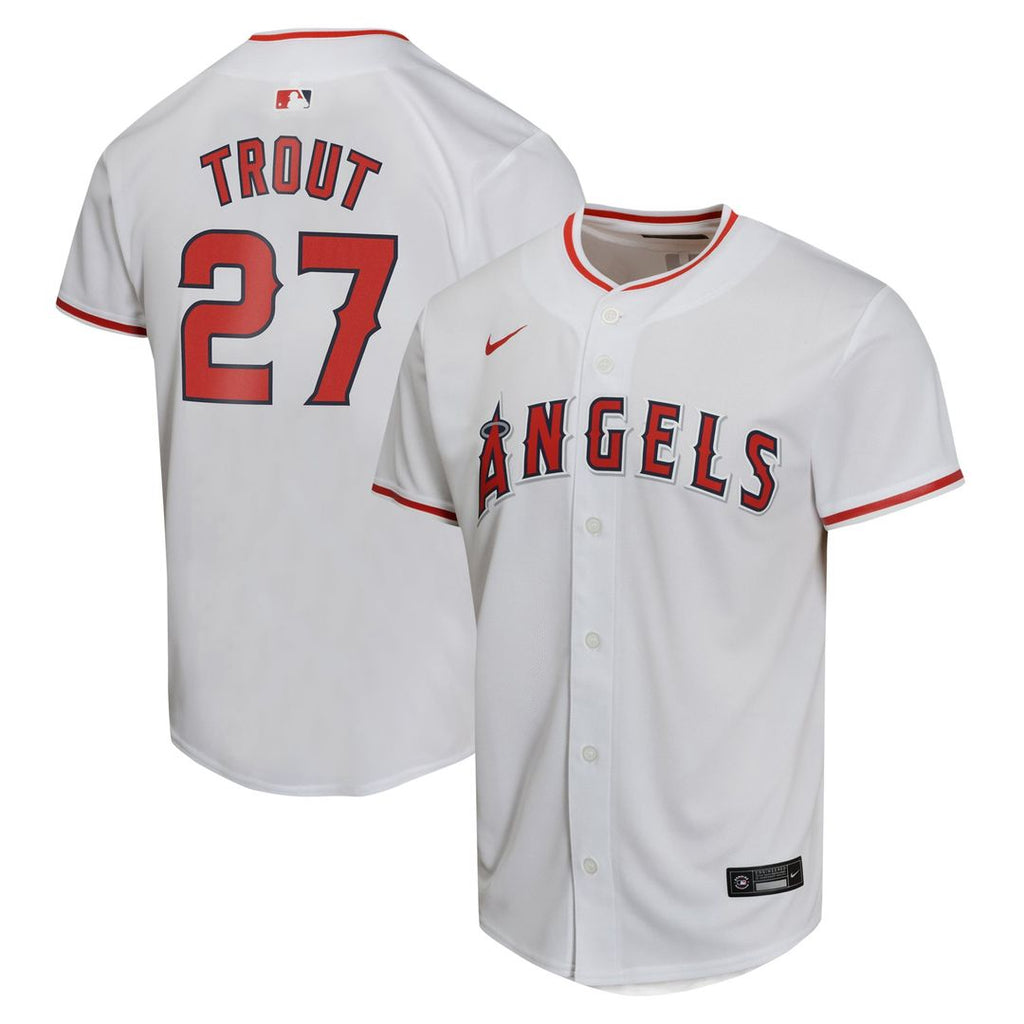 Mike Trout Los Angeles Angels Nike Youth Home Game Player Jersey - White | MLB Fan Gear