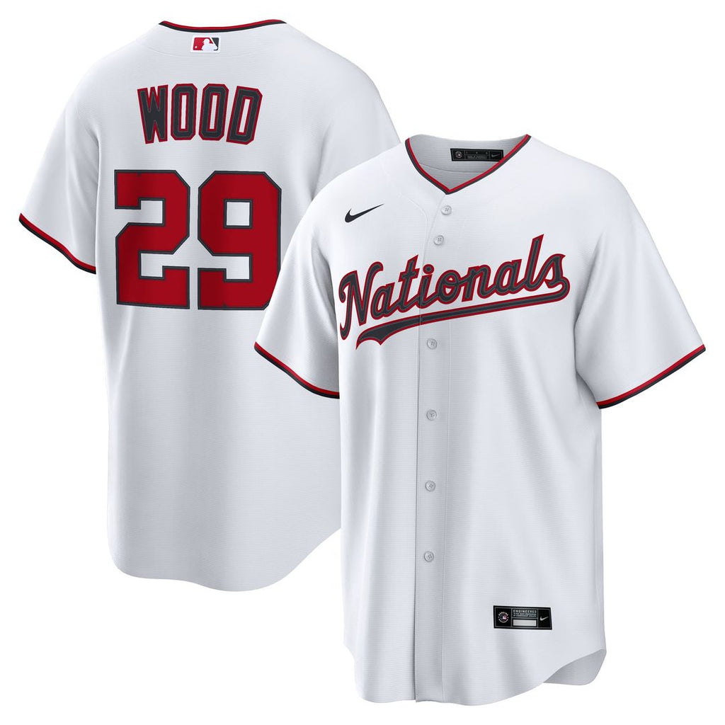 James Wood Washington Nationals Nike Home Replica Jersey - White | MLB Fan Gear