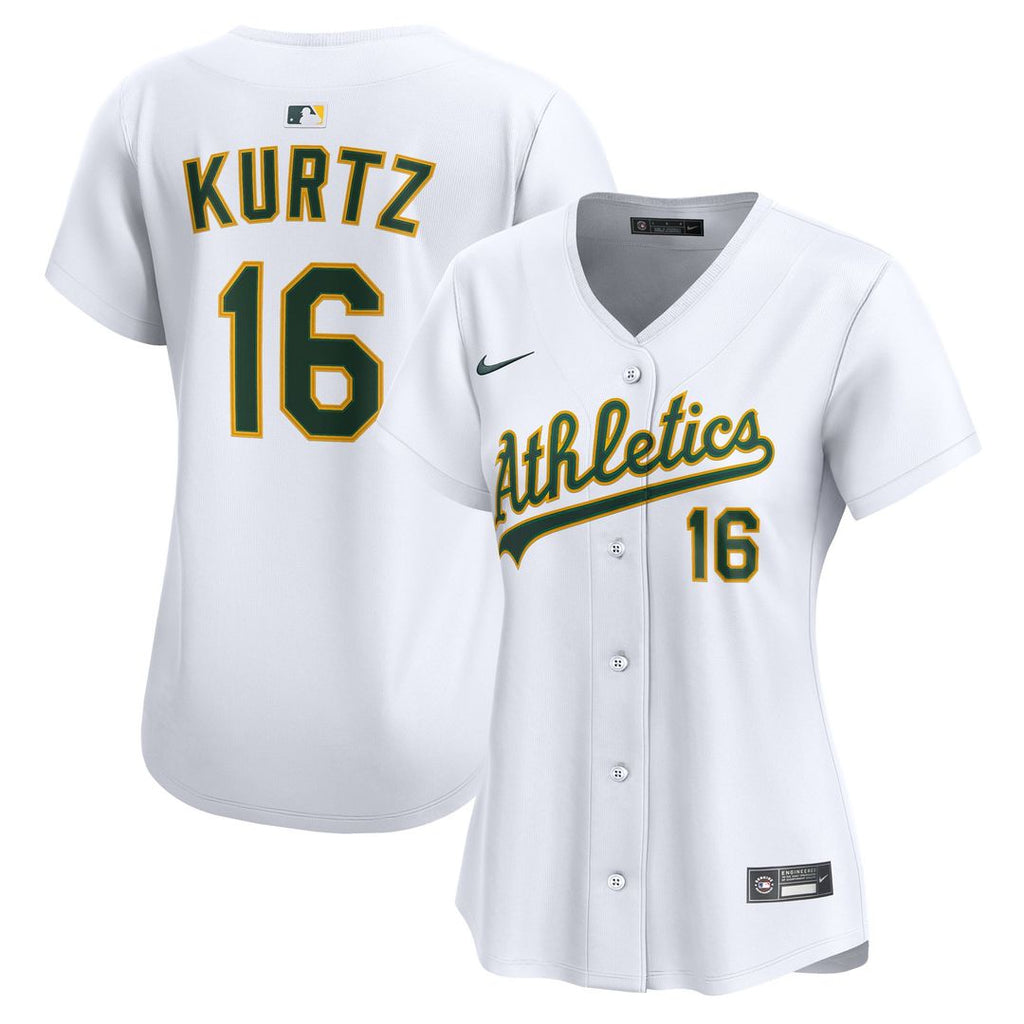 Nick Kurtz Athletics Nike Women's Home Limited Player Jersey - White | MLB Fan Gear