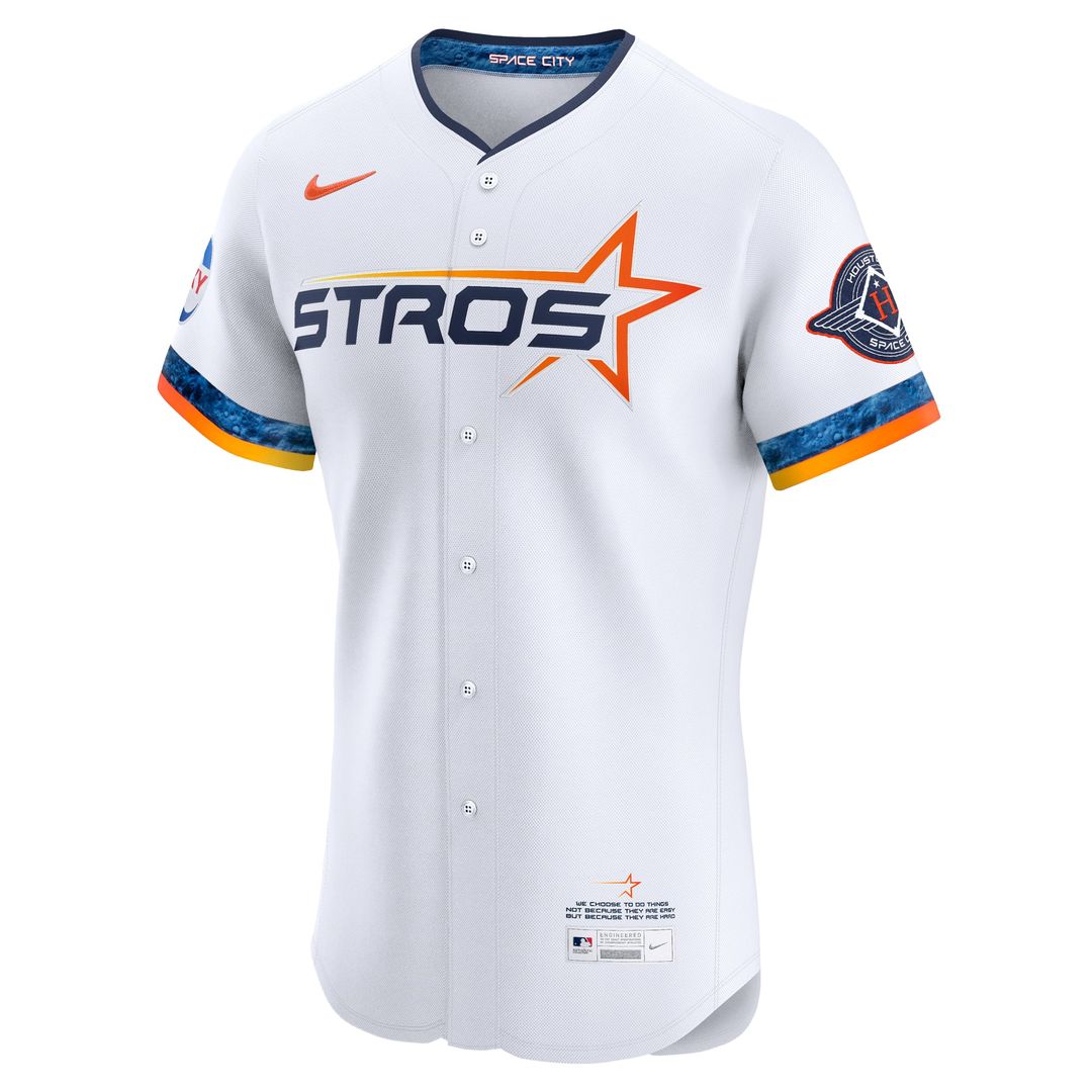 Houston Astros Nike 2025 City Connect Elite Jersey - White | MLB Fan Gear