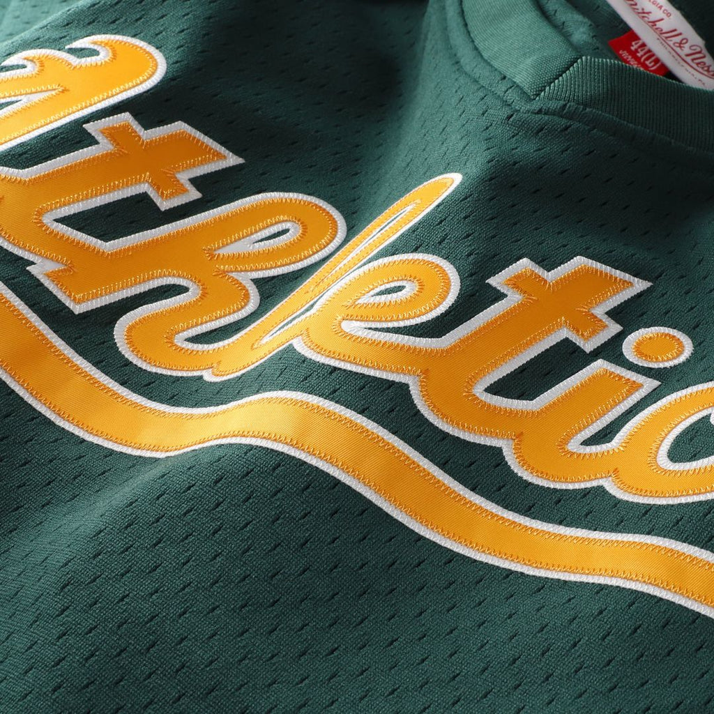 Rickey Henderson Athletics Mitchell & Ness Authentic Batting Practice Jersey - Green | MLB Fan Gear
