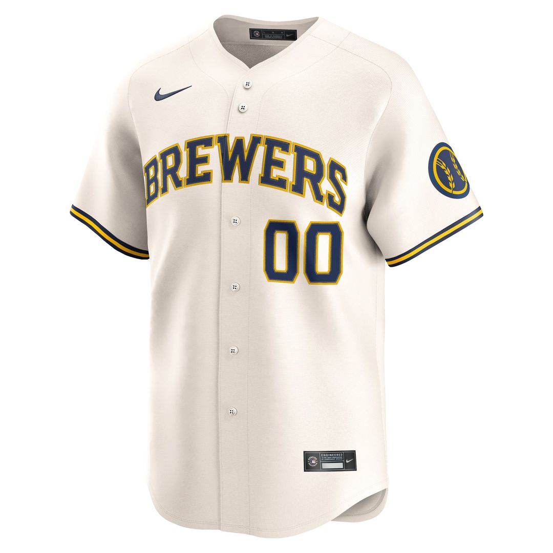 Milwaukee Brewers Nike Home Limited Custom Jersey - Cream | MLB Fan Gear