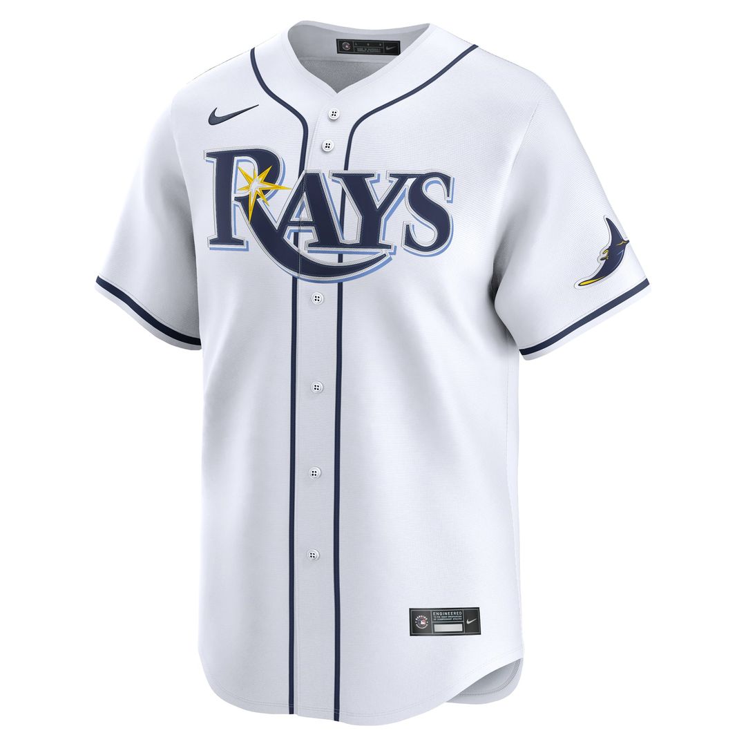 Junior Caminero Tampa Bay Rays Nike Home Limited Jersey - White | MLB Fan Gear