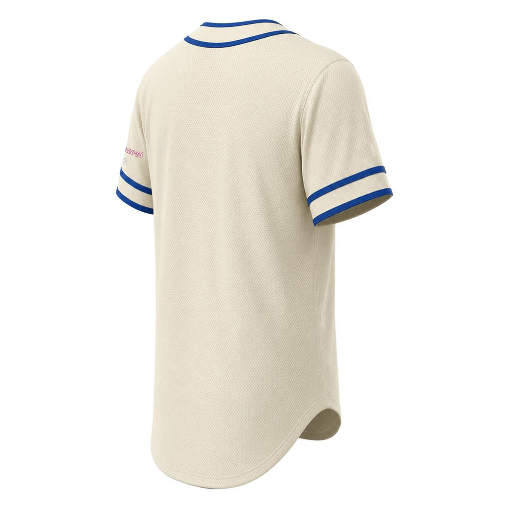 Atlanta Braves Stitches Throwback Fashion Jersey - Natural | MLB Fan Gear