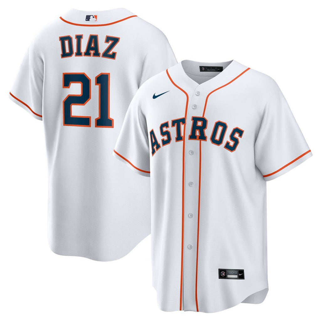 Yainer Diaz Houston Astros Nike Home Replica Jersey - White | MLB Fan Gear
