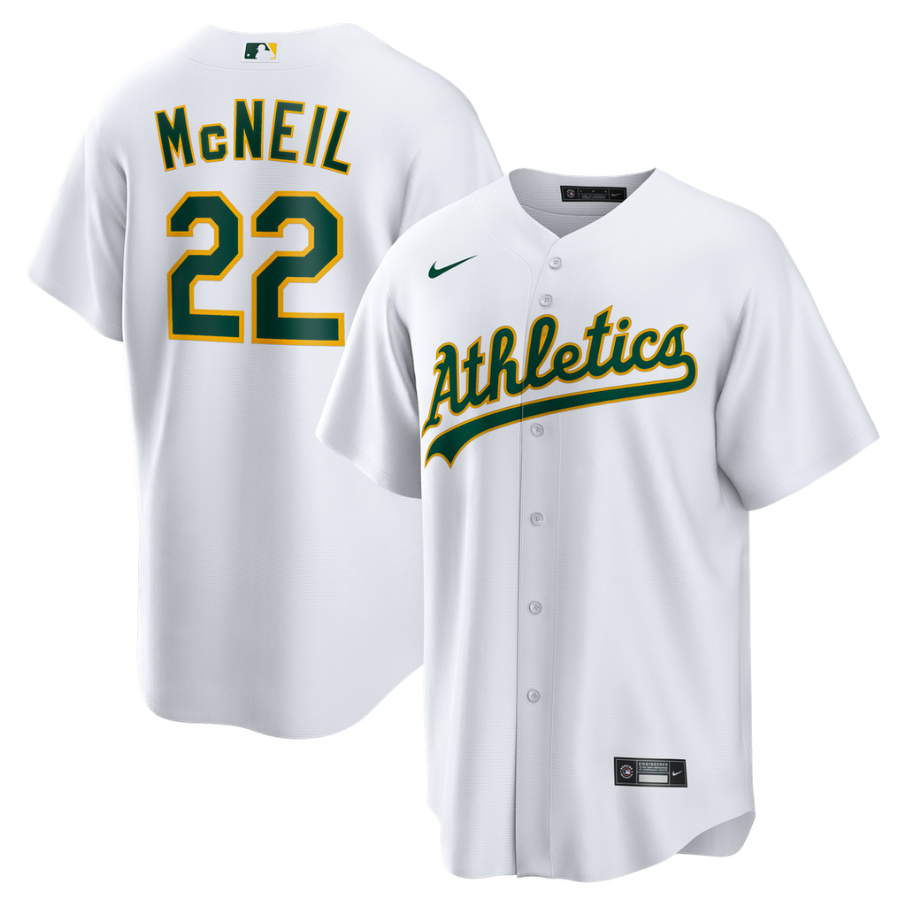 Jeff McNeil Athletics Nike Home Replica Jersey - White | MLB Fan Gear