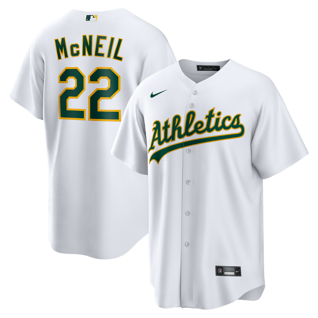 Jeff McNeil Athletics Nike Home Replica Jersey - White | MLB Fan Gear
