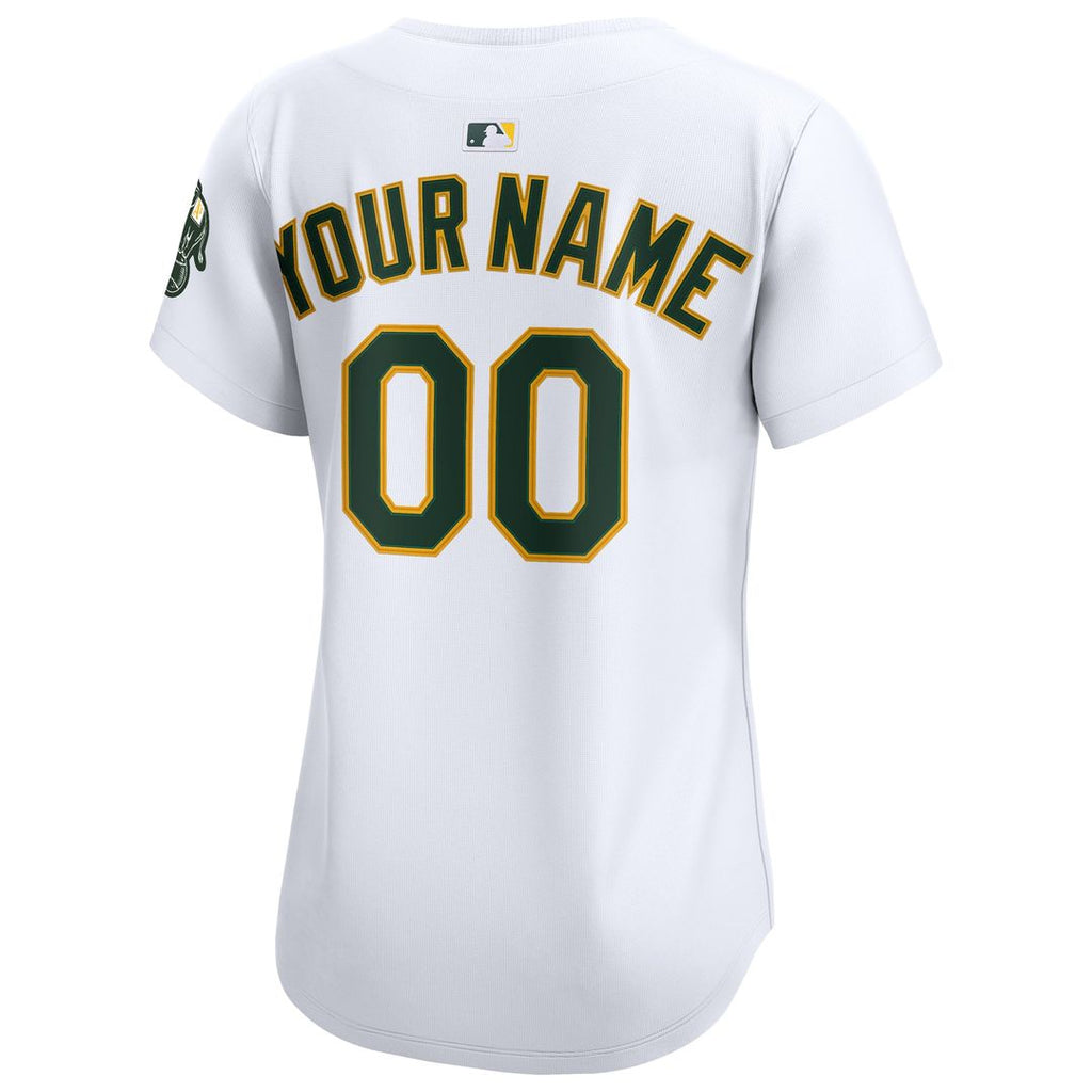 Athletics Nike Women's Home Limited Custom Jersey - White | MLB Fan Gear