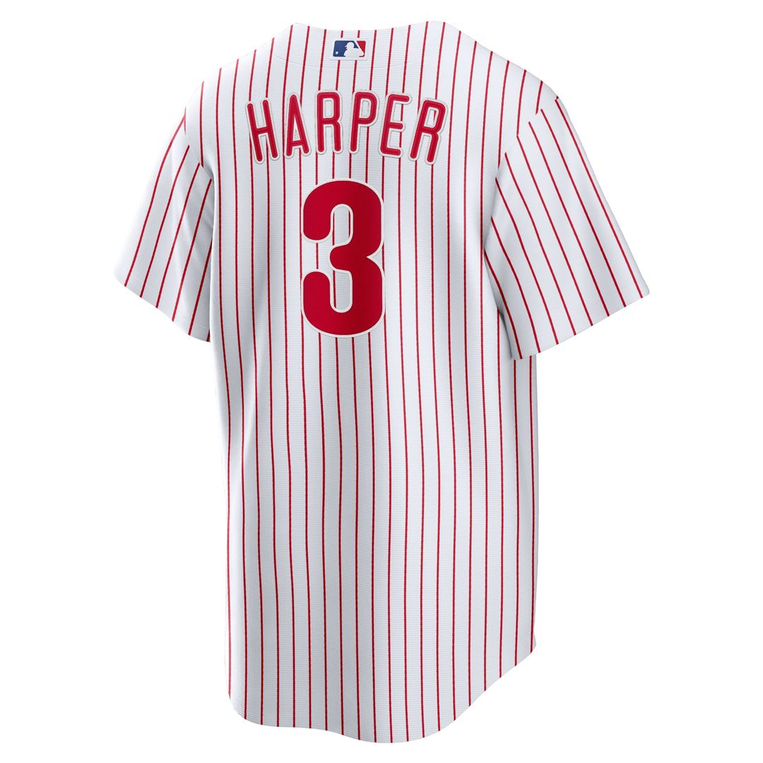 Bryce Harper Philadelphia Phillies Nike Home Replica Player Name Jersey - White | MLB Fan Gear