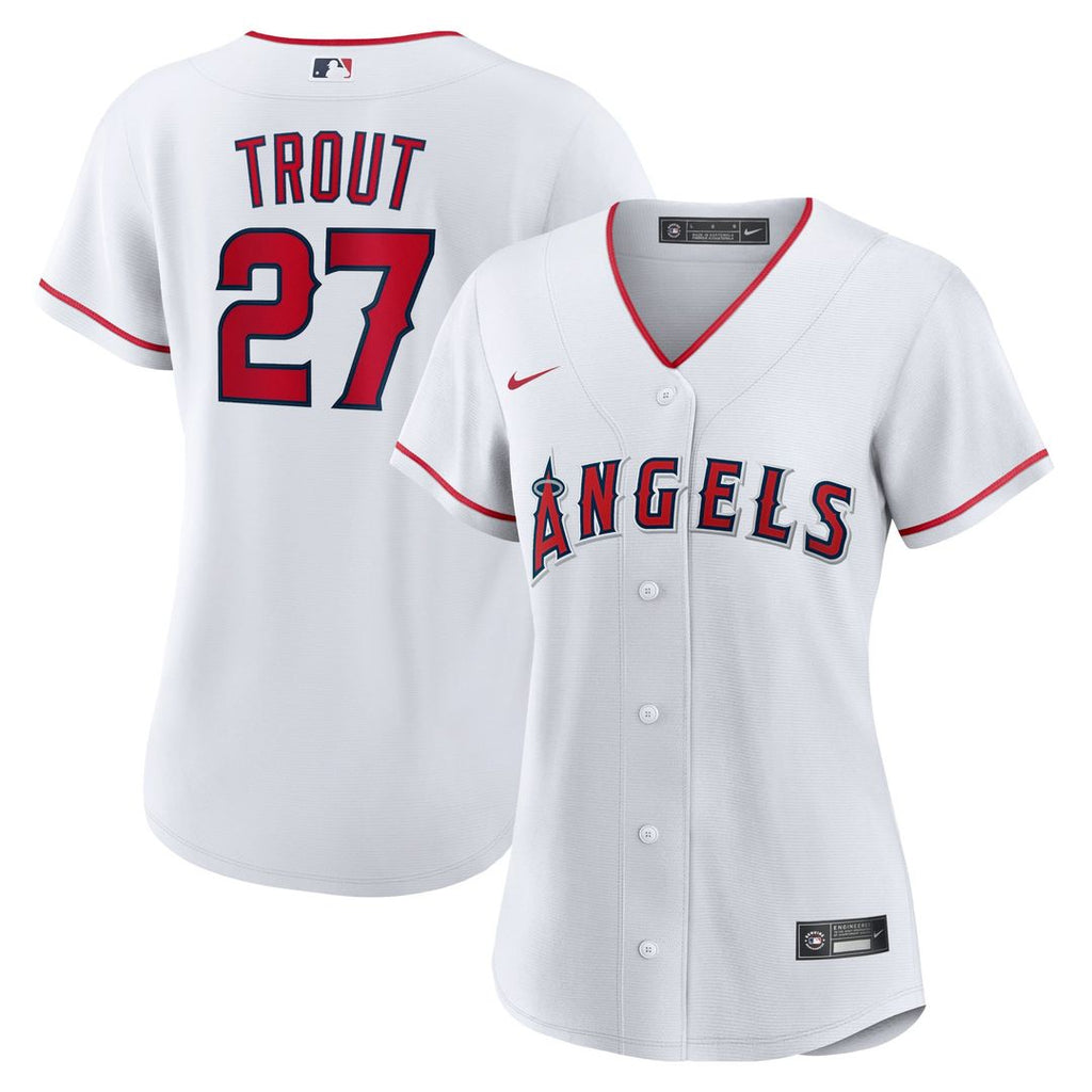 Mike Trout Los Angeles Angels Nike Women's Home Replica Player Jersey - White | MLB Fan Gear