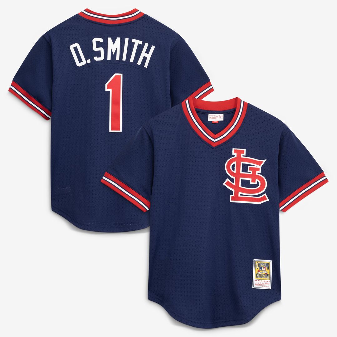 Ozzie Smith St. Louis Cardinals Mitchell & Ness Authentic Batting Practice Jersey - Navy | MLB Fan Gear