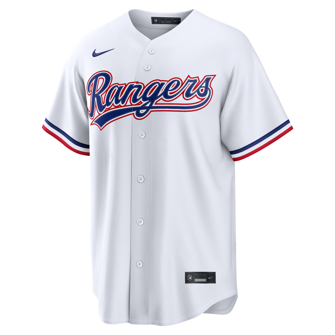 Jake Burger Texas Rangers Nike Home Replica Jersey - White | MLB Fan Gear
